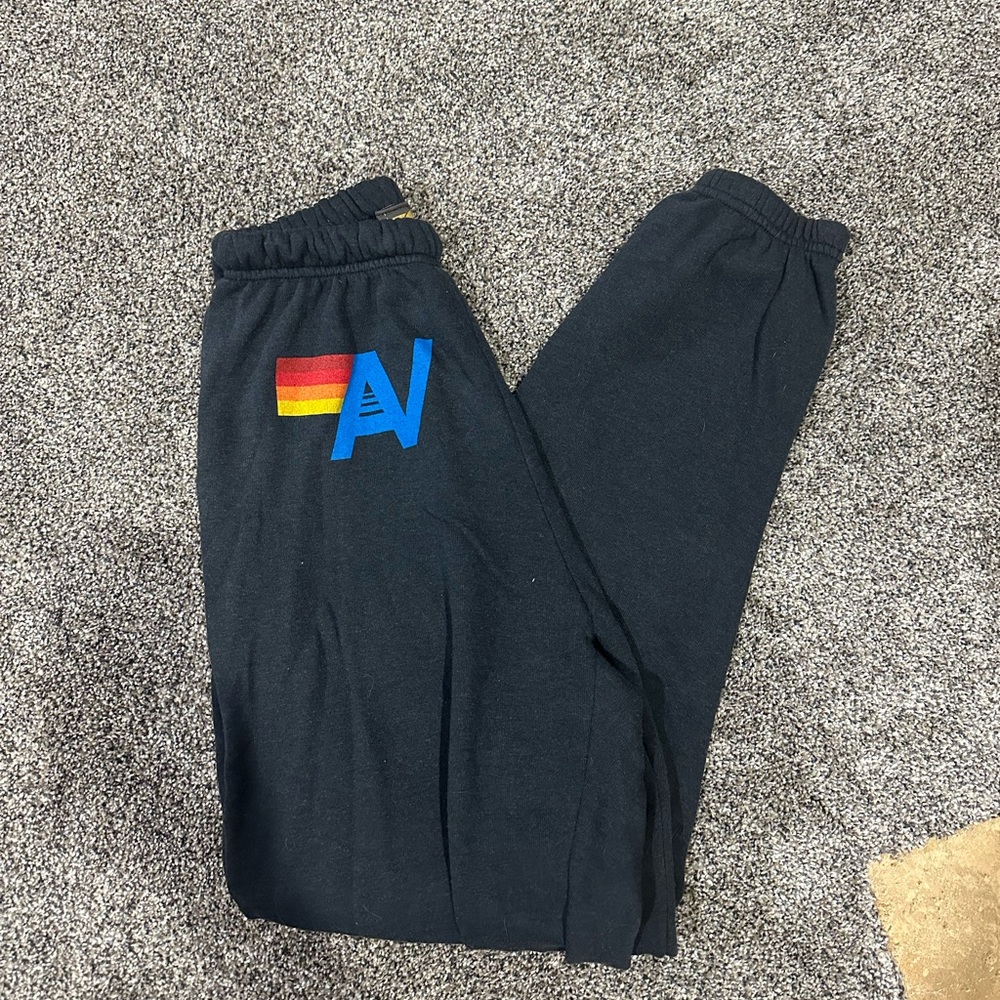 Logo sweatpants in charcoal. Sold out online